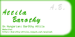 attila barothy business card