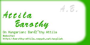 attila barothy business card
